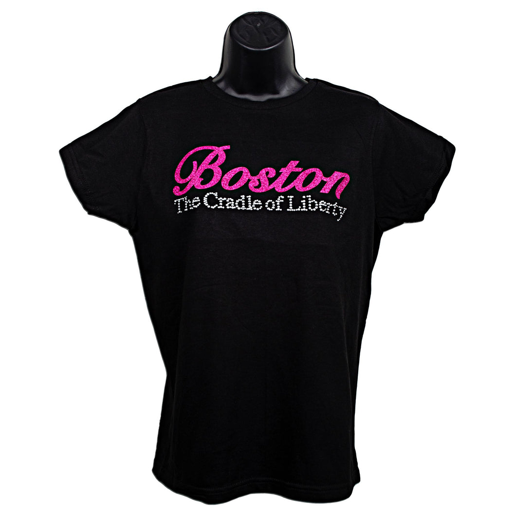 Ladies Alstyle - Boston Glitter / Rhinestone - BLACK