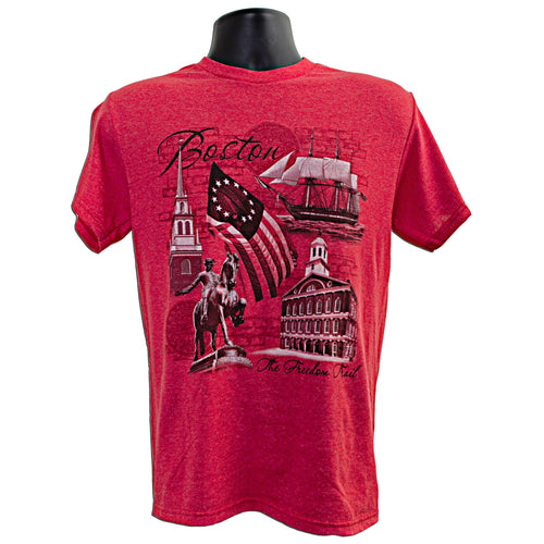 T-Shirt BOSTON Montage Red Heather