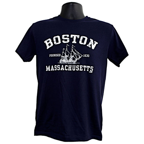 T-Shirt BOSTON Distressed NAVY