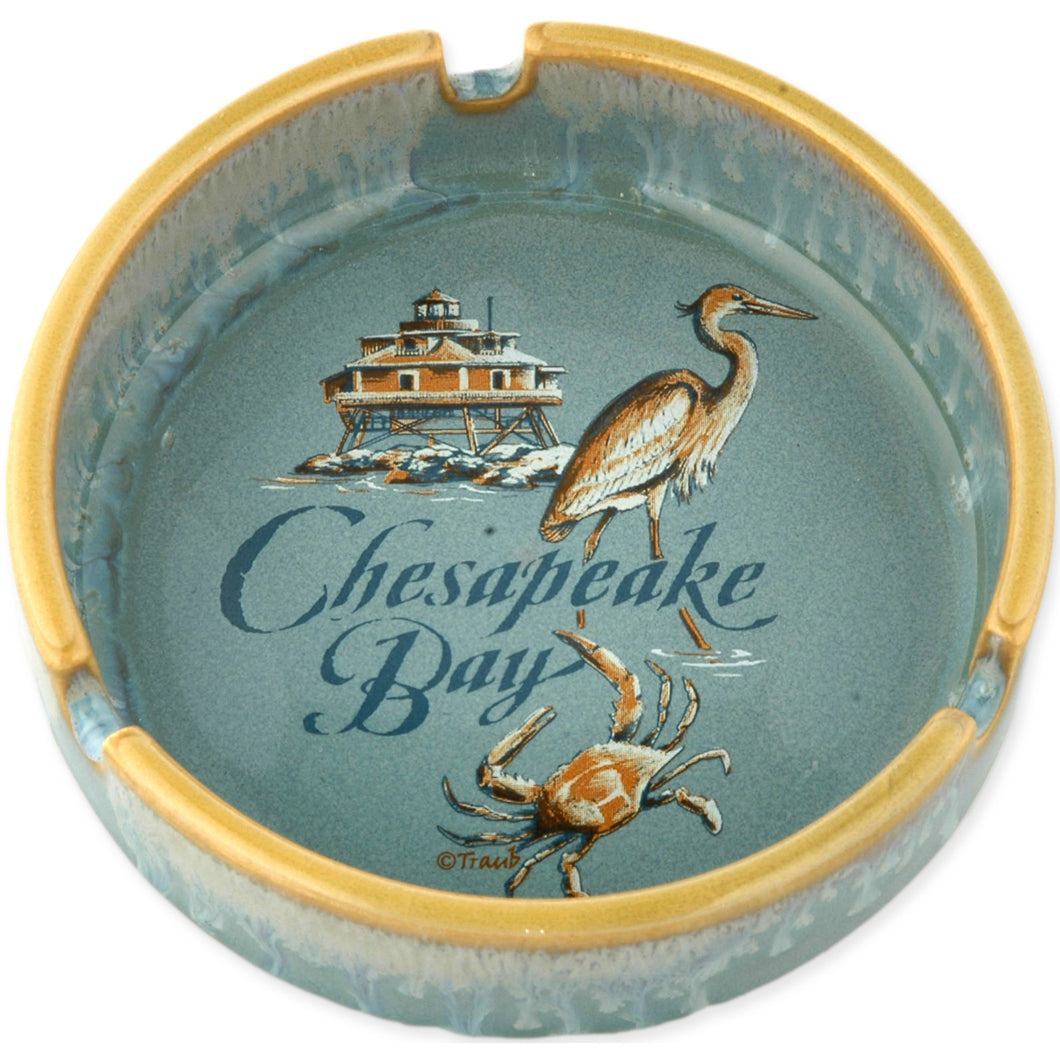 Ashtray Drip Glaze Chesapeake Bay