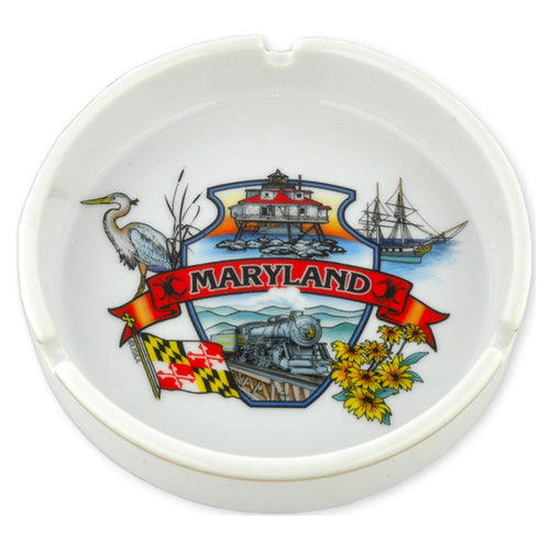 Ashtray White Round Maryland Montage