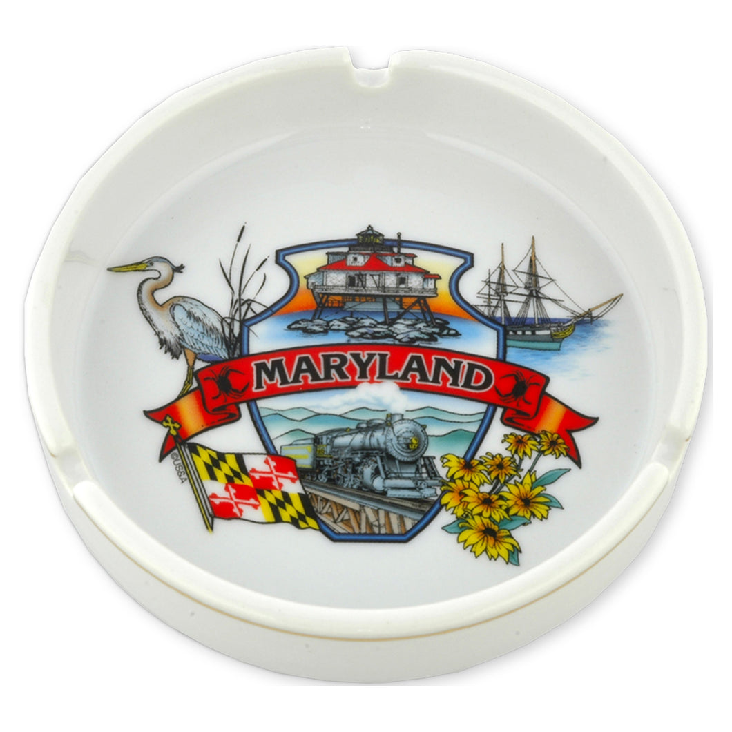 Ashtray White Round Maryland Montage