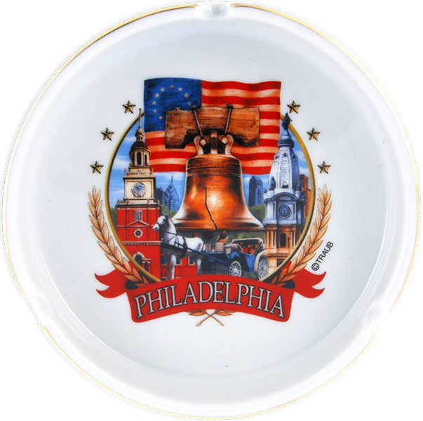 Ashtray White Philadelphia Bell Banner