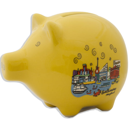 Piggy Bank Yellow Baltimore