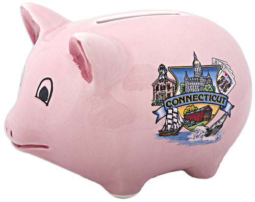 Piggy Bank Pink Connecticut Montage