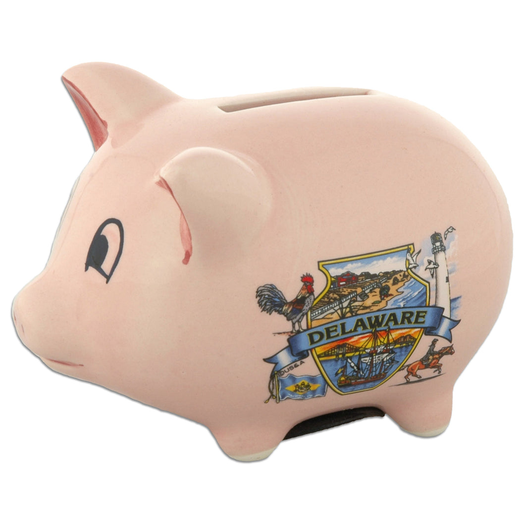 Piggy Bank Pink Delaware Montage