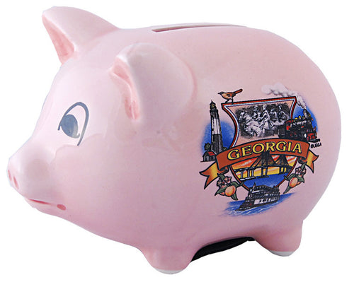 Piggy Bank Pink Georgia Montage