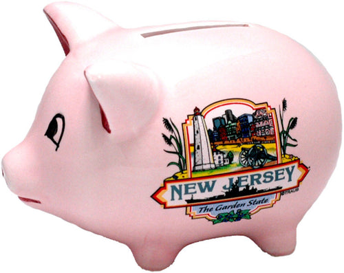 Piggy Bank Pink New Jersey Montage