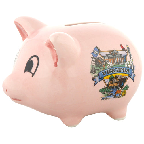 Piggy Bank Pink Virginia Montage