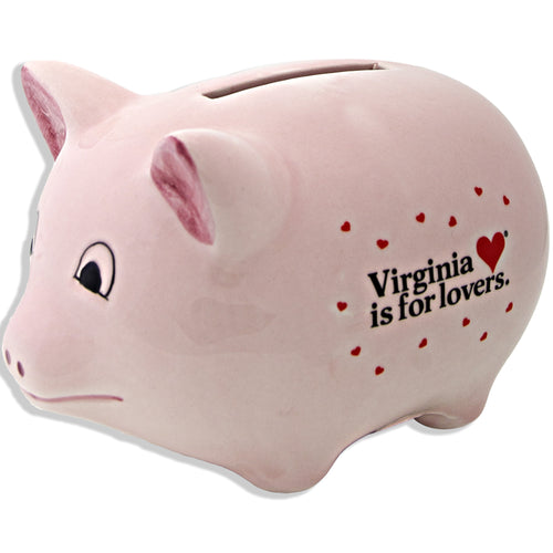 Piggy Bank Pink Virginia is for Lovers