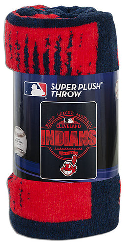 Blanket - Rolled Micro Raschel - Cleveland Indians 