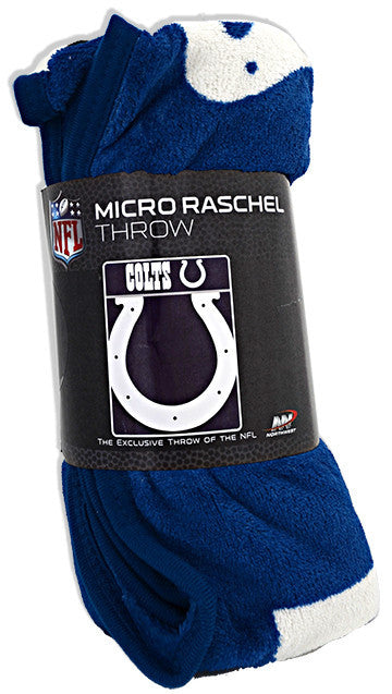 Blanket - Rolled Micro Raschel - Indianapolis Colts