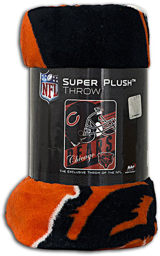 Blanket - Rolled Micro Raschel - Chicago Bears