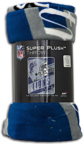 Blanket - Rolled Micro Raschel - Detroit Lions