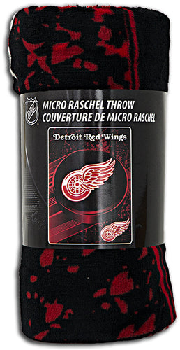 Blanket - Rolled Micro Raschel - Detroit Red Wings