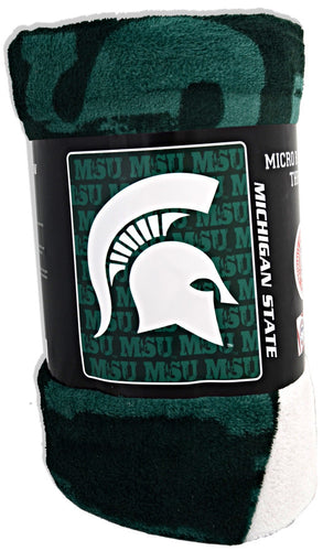 Blanket - Rolled Micro Raschel - Michigan State 