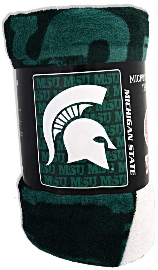 Blanket - Rolled Micro Raschel - Michigan State 