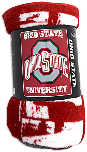 Blanket - Rolled Micro Raschel - Ohio State 
