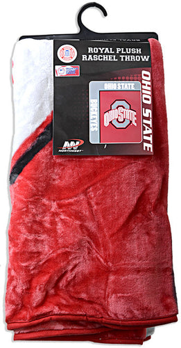 Blanket - Raschel Jumbo - Ohio State 