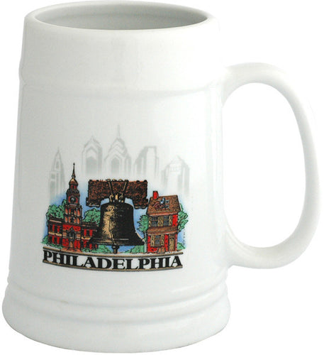 BMPH2 Beer Mug White Philadelphia
