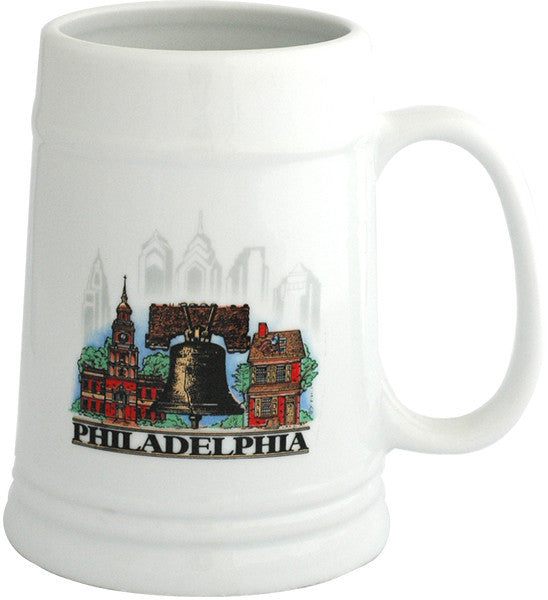 BMPH2 Beer Mug White Philadelphia