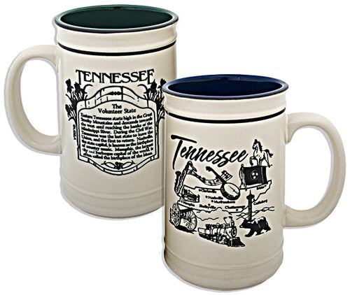 BMTN1 Beer Mug Etched Tennessee History