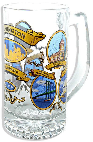 BMWD1 Beer Mug Glass Stein Wilmington Ovals