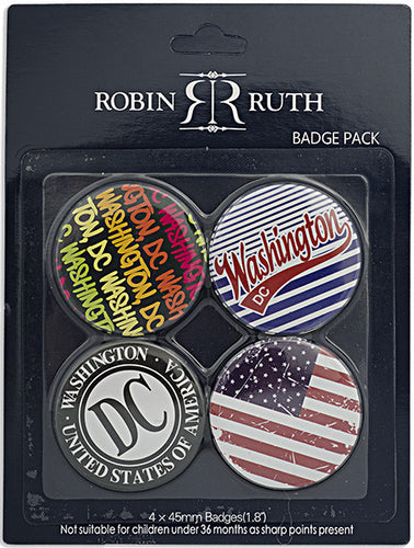 Button Set of 4 Washington DC Assortment