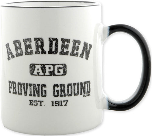 Coffee Mug WhiteBlack APG Distressed