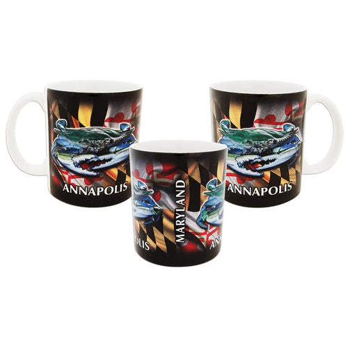 Coffee Mug Crab Flag Wrap Annapolis
