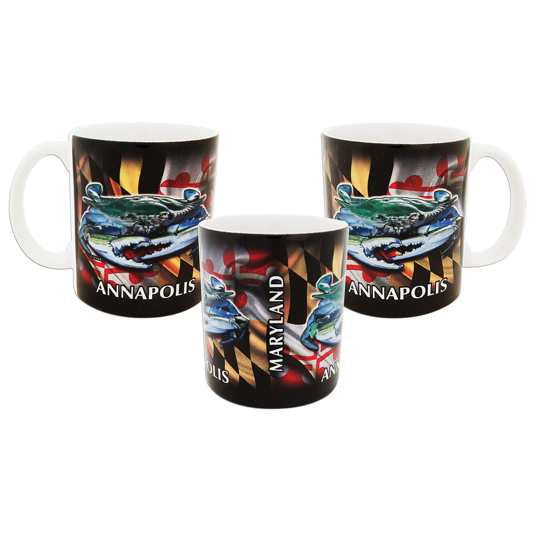 Coffee Mug Crab Flag Wrap Annapolis