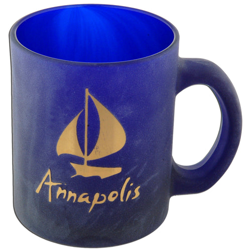 Coffee Mug Cobalt Laser Cut Annapolis