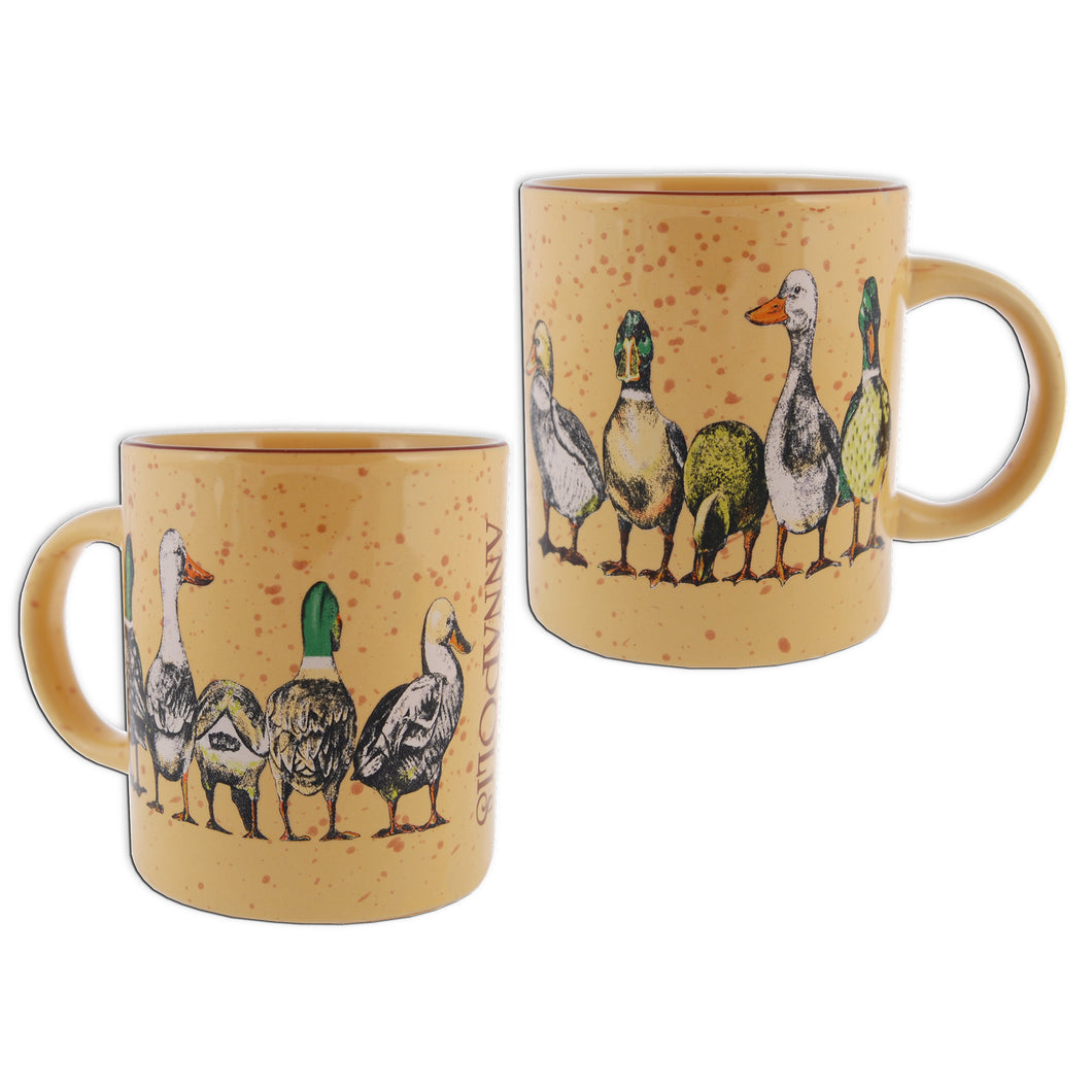 Coffee Mug Tan Speckled Ducks Annapolis