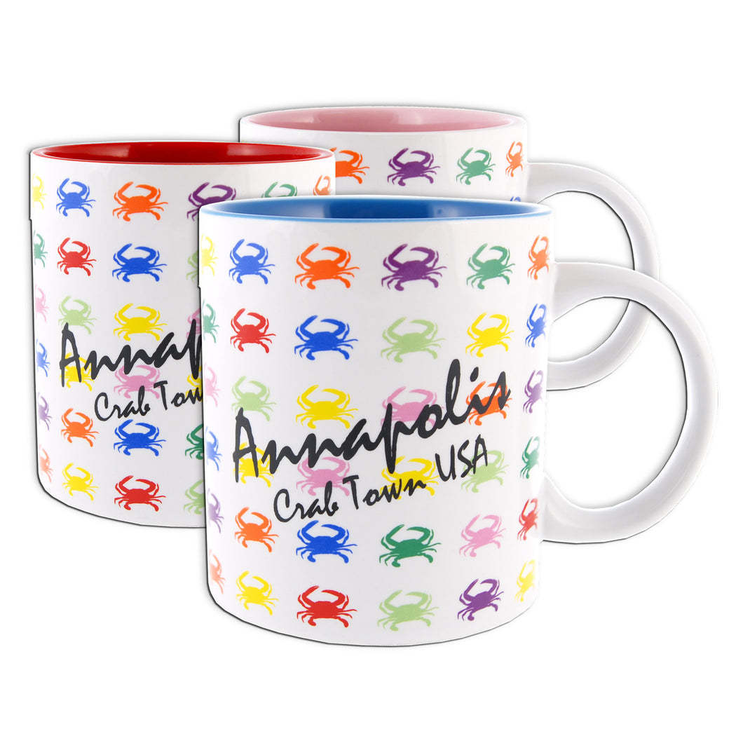 Coffee Mug Color Inside Crabs Annapolis Crabtown