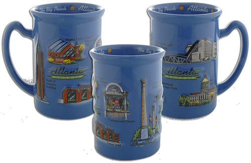 Coffee Mug Raised Blue Atlanta