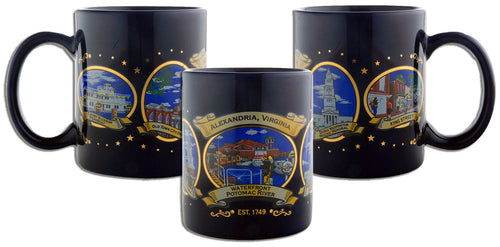 Coffee Mug Cobalt Alexandria VA Ovals