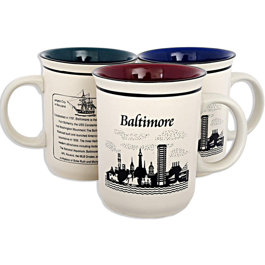 Coffee Mug Etched Baltimore History