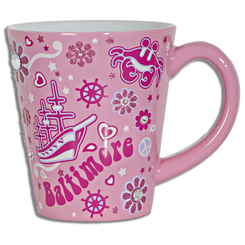 Coffee Mug Glitter Pink Baltimore