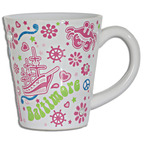 Coffee Mug Glitter White Baltimore