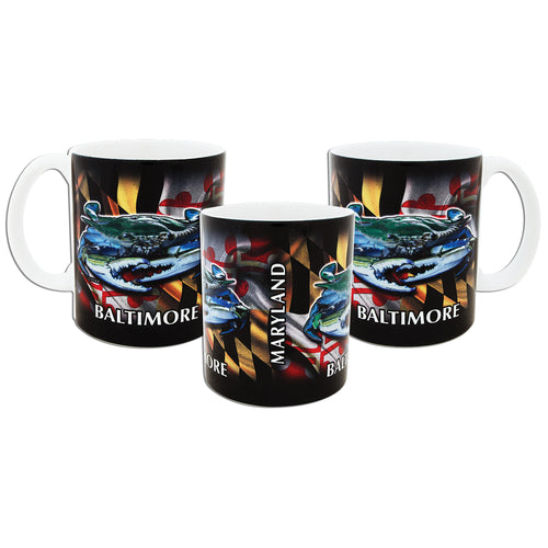 Coffee Mug Crab Flag Wrap Baltimore