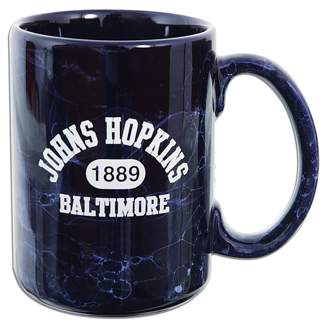 Coffee Mug Cobalt Marble Johns Hopkins Baltimore