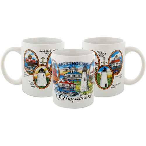 Coffee Mug White Wrap Lighthouses of the Chesapeake