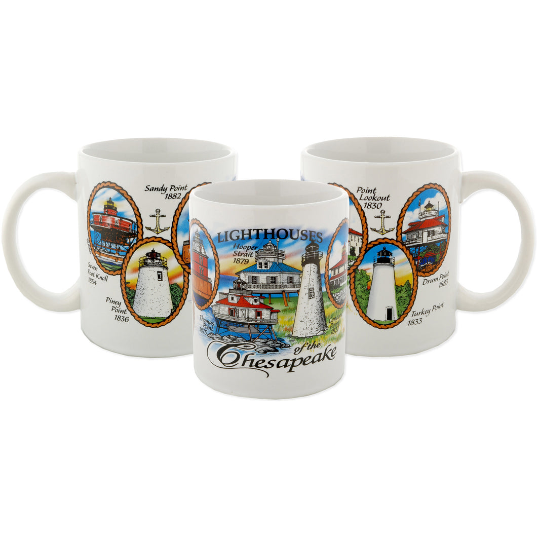 Coffee Mug White Wrap Lighthouses of the Chesapeake