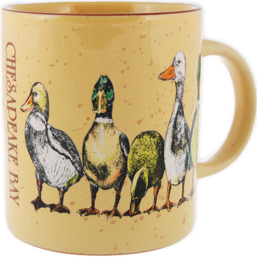 Coffee Mug Tan Speckled Ducks Chesapeake Bay