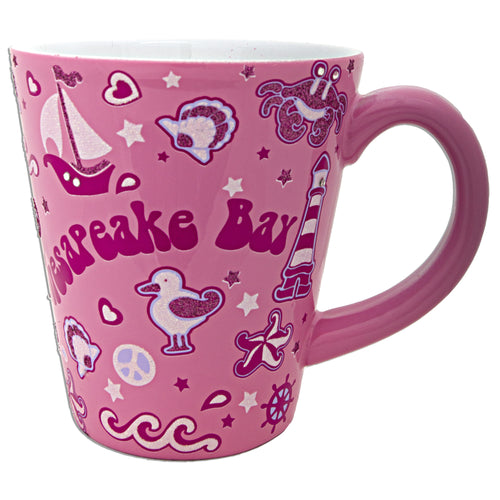 Coffee Mug PINK Rhinestone Chesapeake Bay