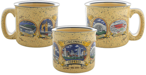 Campfire Mug Tan Heavy Cincinnati Ovals