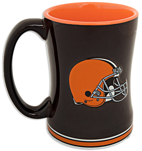 Coffee Mug Sculpted Raised Cleveland Browns