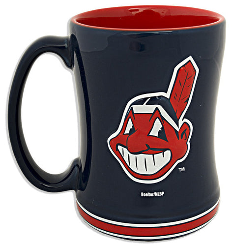 Coffee Mug Sculpted Raised Cleveland Indians