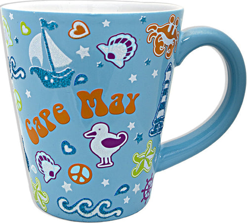 Coffee Mug AQUA Glitter Cape May