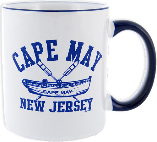 Coffee Mug White Cobalt Cape May Lifeboat